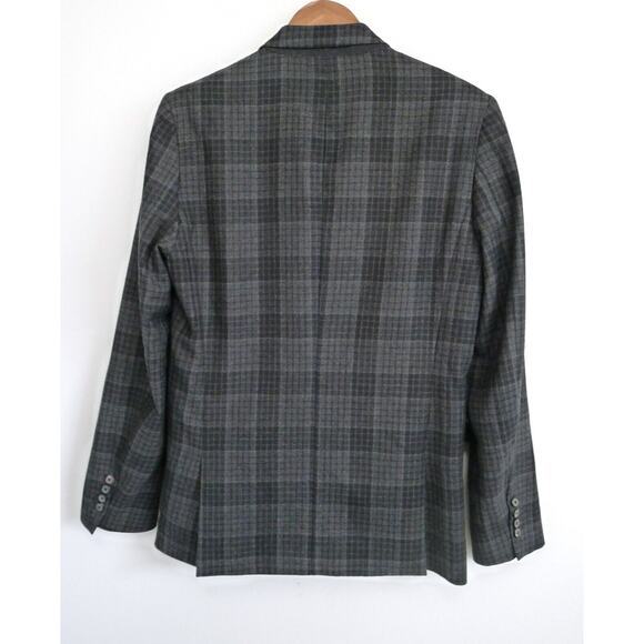 VINCE Plaid Italian Wool Felt Blazer Sport Coat Two Button Saks 36 $645 - Picture 5 of 9